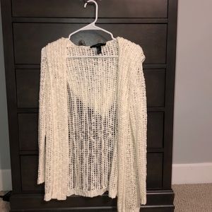 Forever 21 Cream Sweater Cardigan